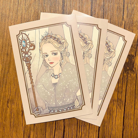 イラストカード(ポストカード) 【冬の女王】 2枚目の画像