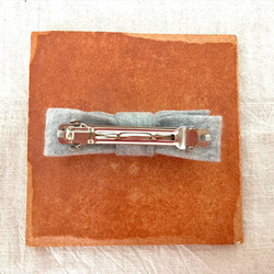 りぼん刺繍のバレッタ 3枚目の画像