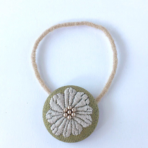 モスグリーン イルミネーション クリスマス ヘアゴム