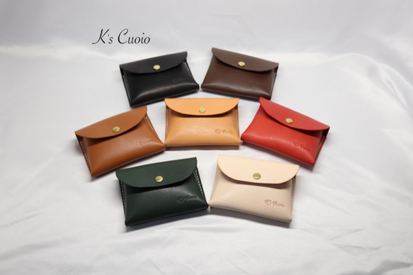 ヌメ革 手のひらサイズのカードケース（ダークブラウン色）【送料無料】 10枚目の画像