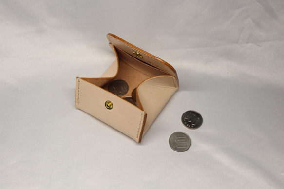 ヌメ革 ボックス型コインケース【送料無料】 5枚目の画像