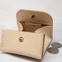 ヌメ革 ボックス型コインケース【送料無料】 2枚目の画像