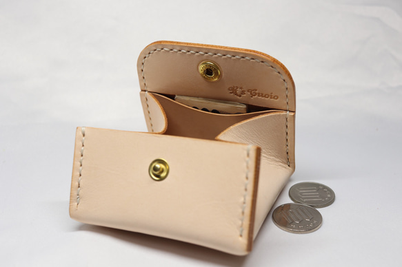 ヌメ革 ボックス型コインケース【送料無料】 2枚目の画像