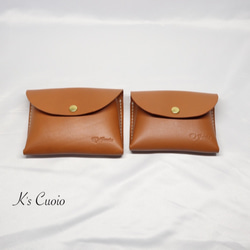 ヌメ革 一枚革で作るカードケース（キャメル色）【送料無料】 9枚目の画像