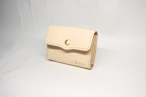 ヌメ革 カードが入る小銭入れ【送料無料】 9枚目の画像