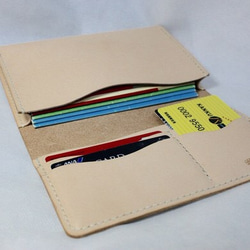 ヌメ革 手縫いの通帳ケース【送料無料】 3枚目の画像