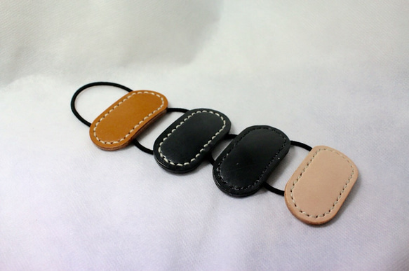 ヌメ革 ヘアゴム【送料無料】 2枚目の画像