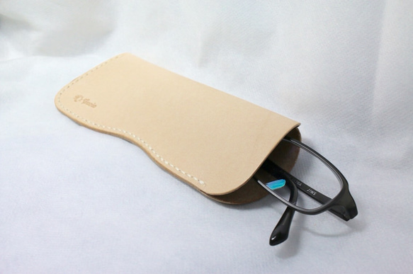 ヌメ革 メガネケース【送料無料】 2枚目の画像