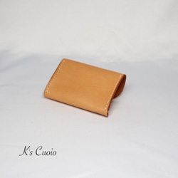 ヌメ革 手のひらサイズのカードケース（オレンジ色）【送料無料】 8枚目の画像