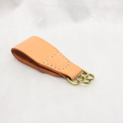 ヌメ革 マグネットキーホルダー（オレンジ色）【送料無料】 3枚目の画像