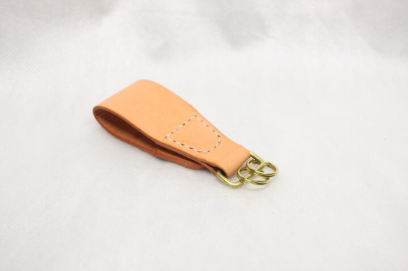 ヌメ革 マグネットキーホルダー（オレンジ色）【送料無料】 3枚目の画像