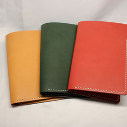 ヌメ革 手縫いのパスポートケース（レッド色）【送料無料】 9枚目の画像