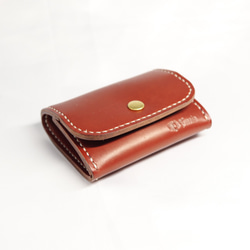 ヌメ革 ボックス型小銭入れ（ブラウン色）【送料無料】 3枚目の画像