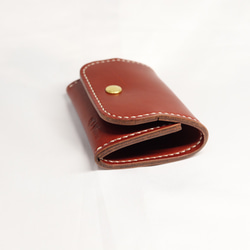 ヌメ革 ボックス型小銭入れ（ブラウン色）【送料無料】 5枚目の画像