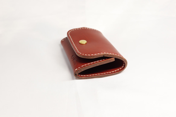 ヌメ革 ボックス型小銭入れ（ブラウン色）【送料無料】 5枚目の画像