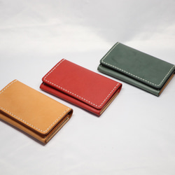 ヌメ革 ツートン名刺入れ（オレンジ＆ナチュラル）【送料無料】 10枚目の画像