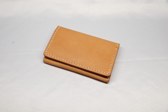 ヌメ革 ツートン名刺入れ（オレンジ＆ナチュラル）【送料無料】 5枚目の画像