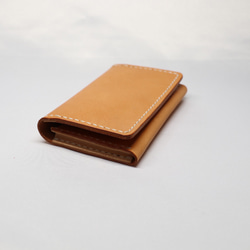 ヌメ革 ツートン名刺入れ（オレンジ＆ナチュラル）【送料無料】 7枚目の画像
