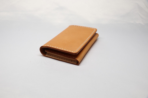 ヌメ革 ツートン名刺入れ（オレンジ＆ナチュラル）【送料無料】 7枚目の画像