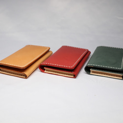 ヌメ革 ツートン名刺入れ（オレンジ＆ナチュラル）【送料無料】 8枚目の画像