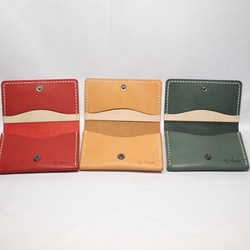 ヌメ革 ツートン名刺入れ（オレンジ＆ナチュラル）【送料無料】 9枚目の画像