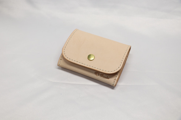 ヌメ革 ボックス小型財布【送料無料】 3枚目の画像