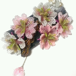 バレッタ　Bouquet（夜桜) 1枚目の画像