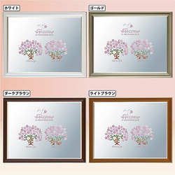 結婚式 ウェディング ウェルカムボードミラー　ひな桜（Мサイズ）／ 春・桜・可愛い 8枚目の画像