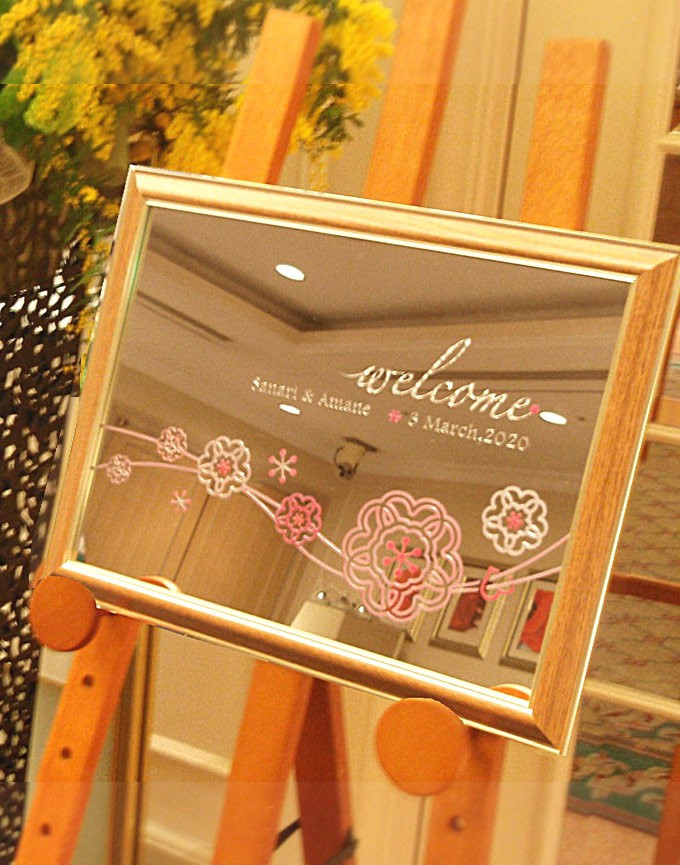 結婚式 ウェディング ウェルカムボード ミラー 桜 チェリー／ 桜2026