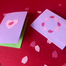 [送料無し] 桜咲く！心を込めて自分で作る桜のポップアップカード2組 3枚目の画像