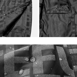 中立スタイル[風、雪、防水、反射]フード付きコットンジャケットのロングバージョン 9枚目の画像