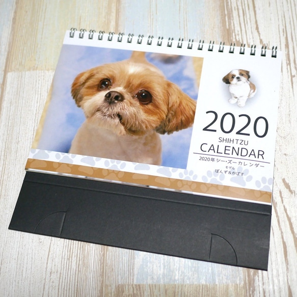 2020年 シーズー親子の卓上カレンダー　モデル：ぽんず＆かぼす 2枚目の画像