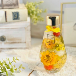 ◆ハーバリウム ＃152 黄色いお花のティファニーbottle.:*:・ ◇ハーバリウム ＃152 黄色いお花のティファニーbottle.:*:・