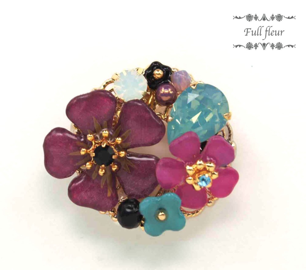 Autumn color flower broach
