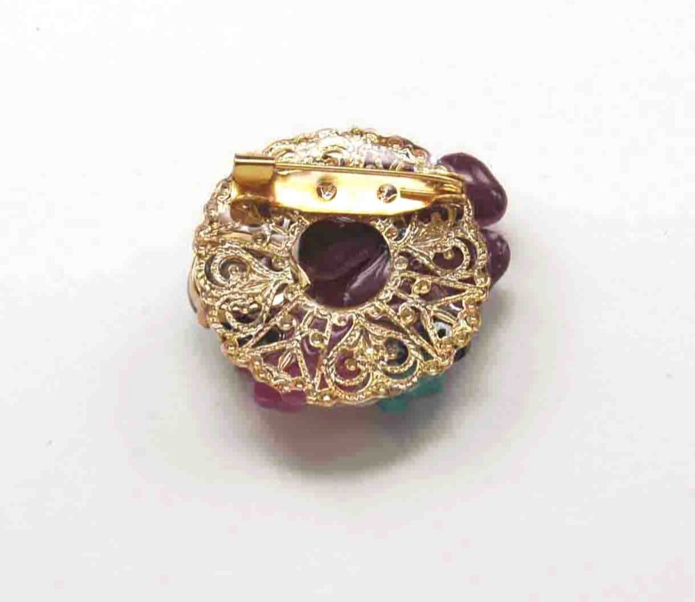 Autumn color flower broach