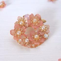 【再販】桜のサークルブローチ 2枚目の画像