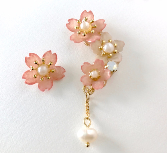 【再々販】桜のピアス 1枚目の画像