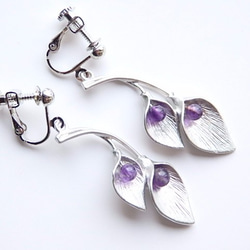 Lady Calla earring：amethyst rain 4枚目の画像