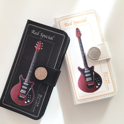 ギターiPhoneケース/クイーンモデル・黒（6ペンスコイン付き） 4枚目の画像