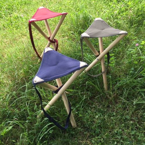 防水帆布ハンティングチェア/キナリ、オレンジ、ブラウン他全9色（受注