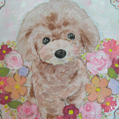 トールペイント ハンドメイド☆トイプードル 犬 表札看板プレゼントに