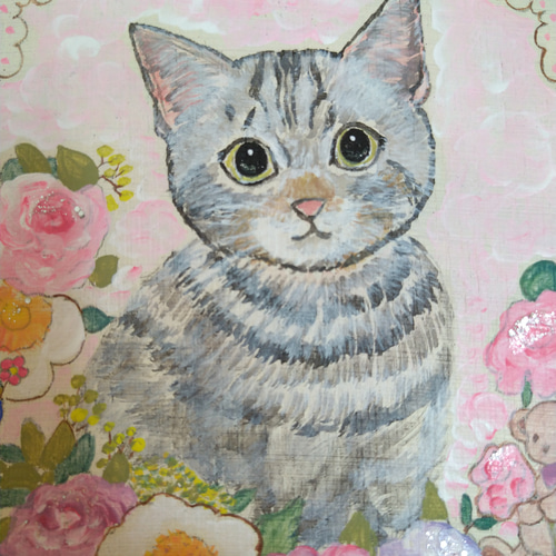 トールペイントハンドメイド☆アメリカンショートヘア アメショ 猫