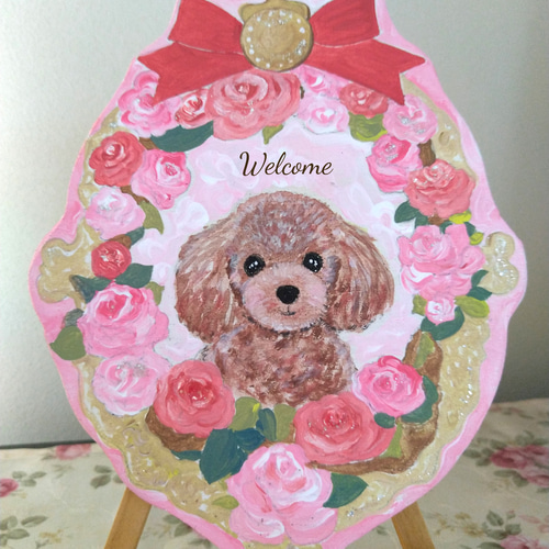 ✰値下げします♡ネルズ。様 トールペイント薔薇トイプードル長