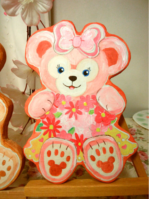 ハンドメイド　オーダー受付ページ　　♡くまの着ぐるみわんこ　パネル♡ ハート♡ﾄｰﾙﾍﾟｲﾝﾄクマ♡オーダーうけつけます！ 表札・ネームプレート