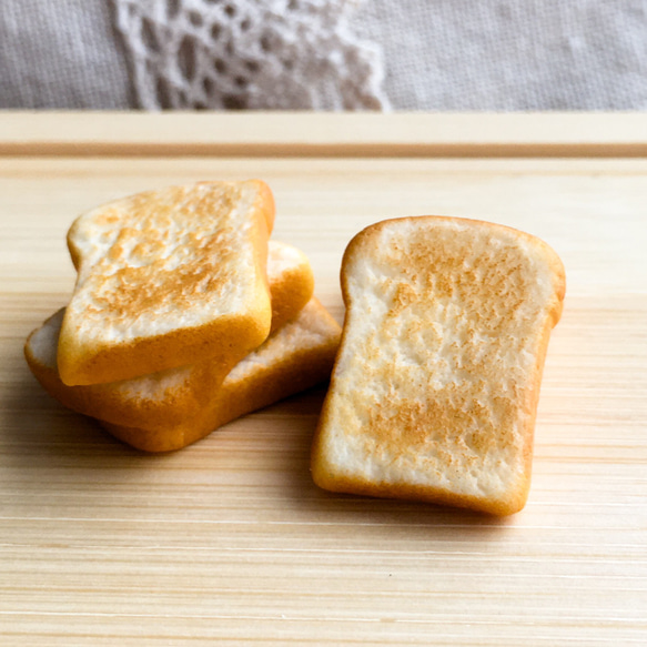 トースト焼きトースト山型トーストピアスシングルデザートジュエリートースト 4枚目の画像