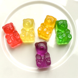 小熊軟糖耳環グミベア gummy bears 不可食用 甜點飾品 單耳【蜜斯手作】 第2張的照片