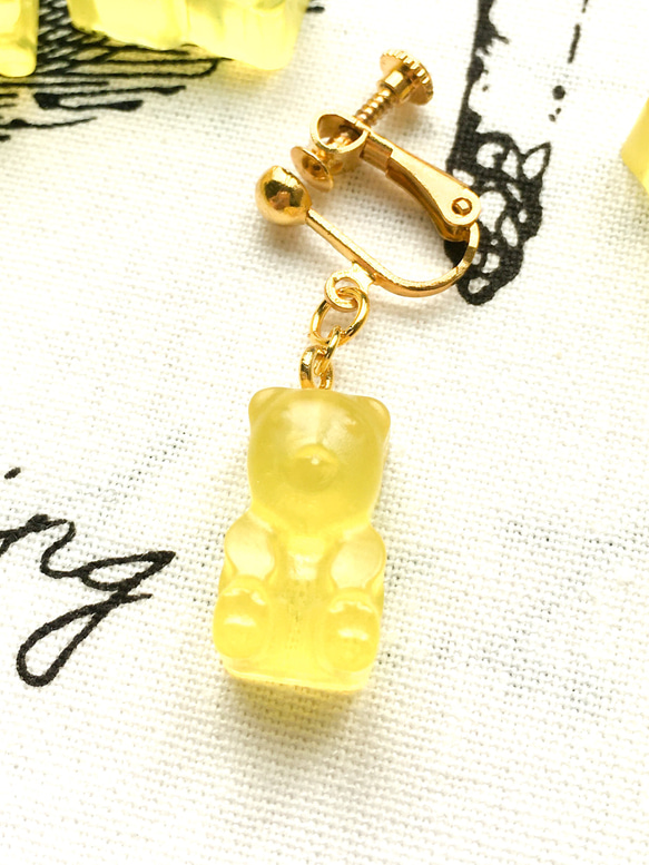 小熊軟糖耳環グミベア gummy bears 不可食用 甜點飾品 單耳【蜜斯手作】 第6張的照片
