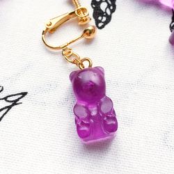 小熊軟糖耳環グミベア gummy bears 不可食用 甜點飾品 單耳【蜜斯手作】 第8張的照片