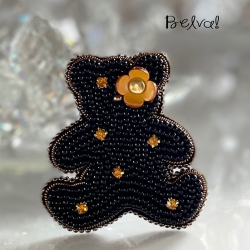 音楽家ビーズ刺繍ブローチ ビーズファクトリー ビーズ刺しゅうブローチキット レトロ蓄音機