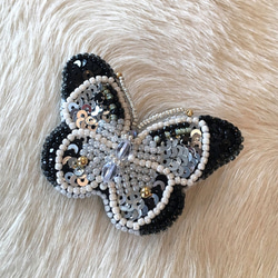 ビーズ刺繍 -蝶のブローチ-butterfly 8枚目の画像